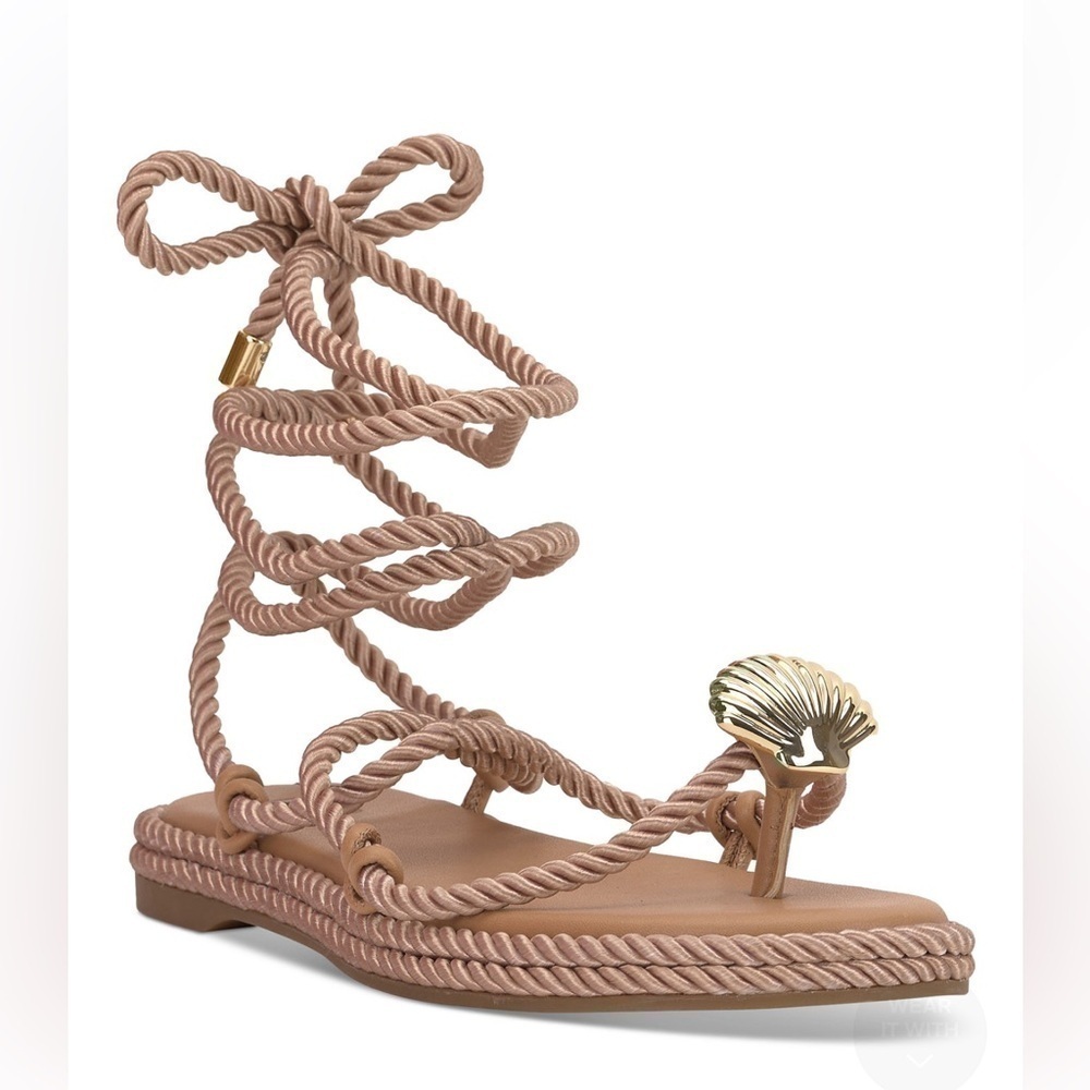 NWT I.N.C International Concepts Women's Mabry Lace-Up Flat Sandals gladiator 5M